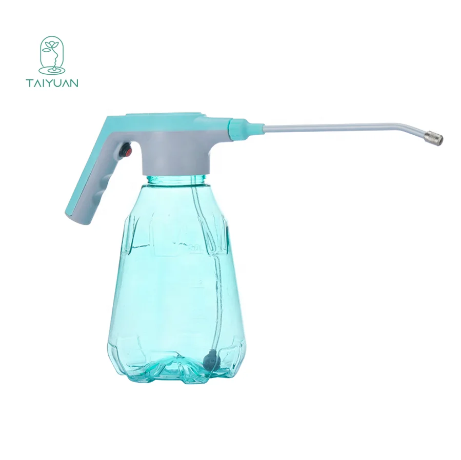 

1.5L/2L Home Garden Handheld Watering Cans electric pressure battery sprayer bottle for plants or flowers, Green, orange