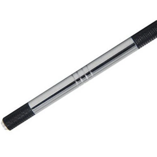 

Double Head Microblade Permanent Makeup Eyebrow Manual Tattoo Pen, Silver&black