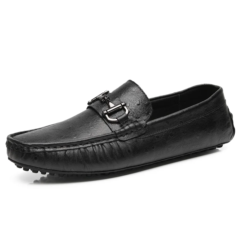 

High quality new design cow leather men loafer breathable insole soft rubber outsole genuine leather casual shoes, Picture
