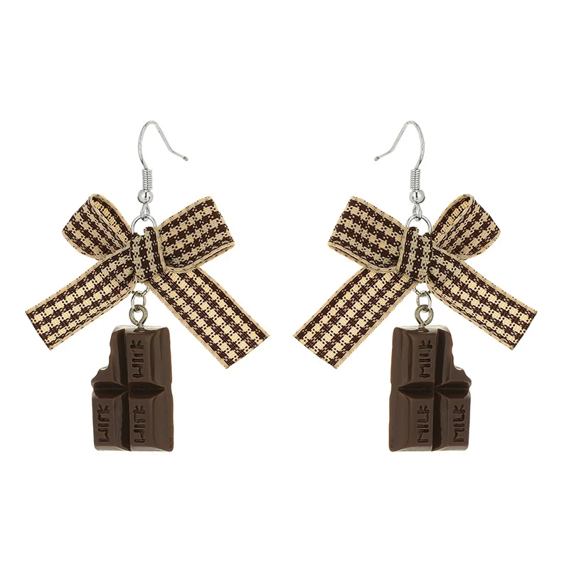 

New design simulation chocolate ear hooks Earrings for Women Girls, As the picture