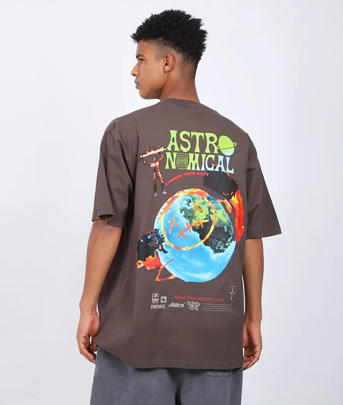

Men T-shirt Fan Letter Printing Travis Scotts Astroworld Pocket Graphic Tshirts Letter Printing Streetwear Hip Hop Tee, Picture colors