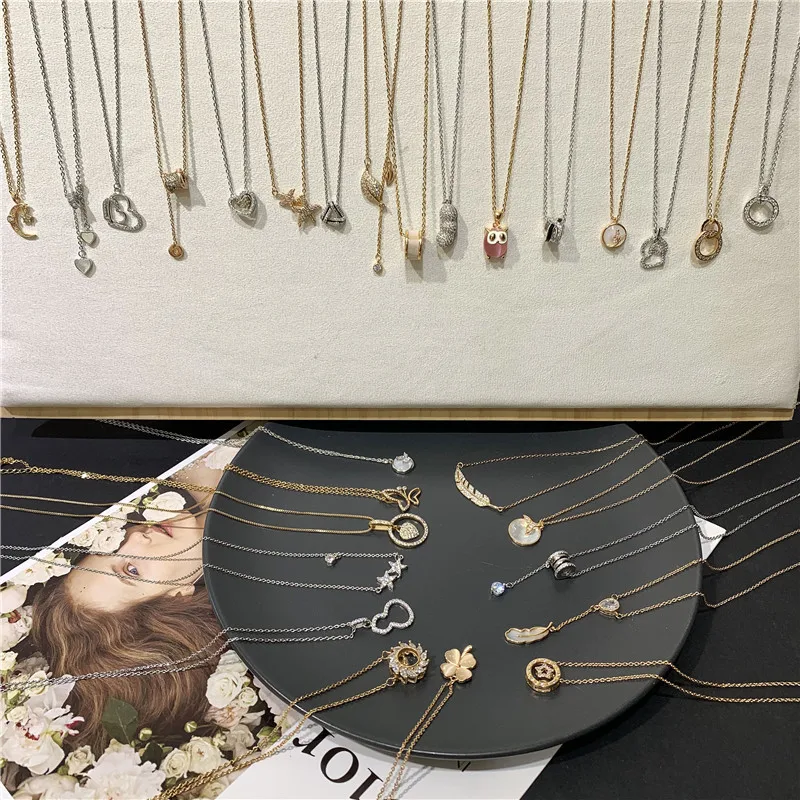 

PUSHI wholesale necklace plating proveedores de collares fancy accessories Thick gold plated jewelry necklace bulk mixed