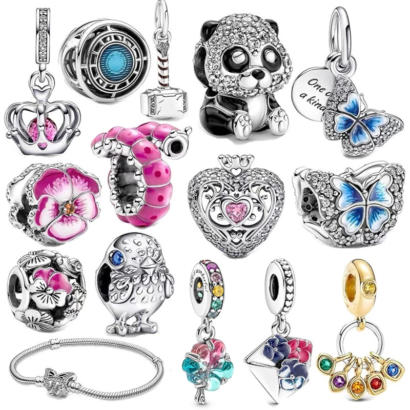 

Factory Jewelry 925 Sterling Silver Encanto Family Tree Butterfly Pansy Flower Envelope Heart Balloon Pendants & Charms