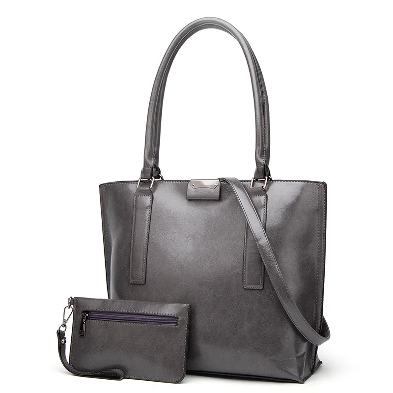 

Large Capacity File Document Business Laptop Shoulder Tote Bag Shopping Custom Tote bags no minimum order real leather handbags, Brown, grey,black,red