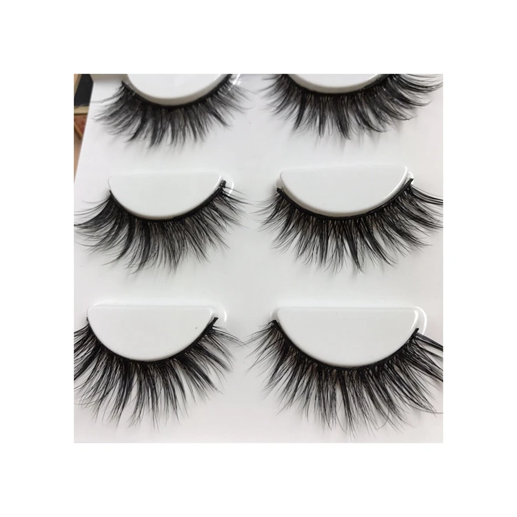 

The fine quality real mink eyelashes eyelash extension private label 3 pairs dramatic full strip mink eyelash lashes