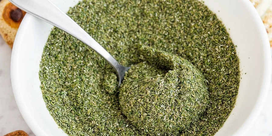 A well-organized pantry with dill seeds in a glass jar.