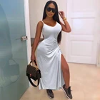 Bunny BN-5329 Sexy sleeveless solid color puller dress clothes women sexy girl dress