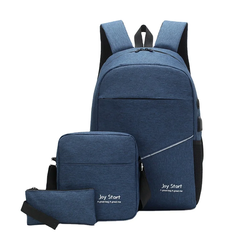 

Hot Sale Business 3 Pieces Laptop Bags fashion College School Backpack Bag