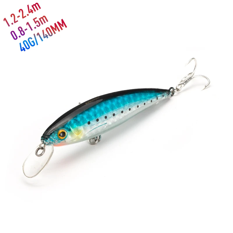 

Two Lips 5382 New Sea Fishing Lure Sinking High Quality Minnw Lure False Bait Good Action Wobblers Hard Bait Fishing Tackle, 6 colors