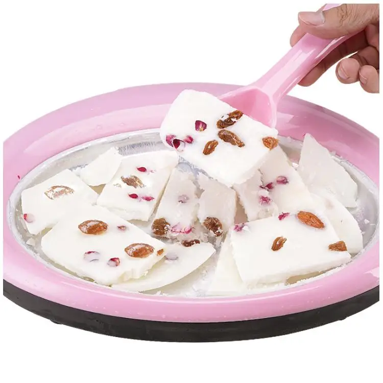 

A601 Fast Delivery Household Summer Mini Fried Yogurt Pan Food Grade Material Yogurt Maker Pan, Blue/pink