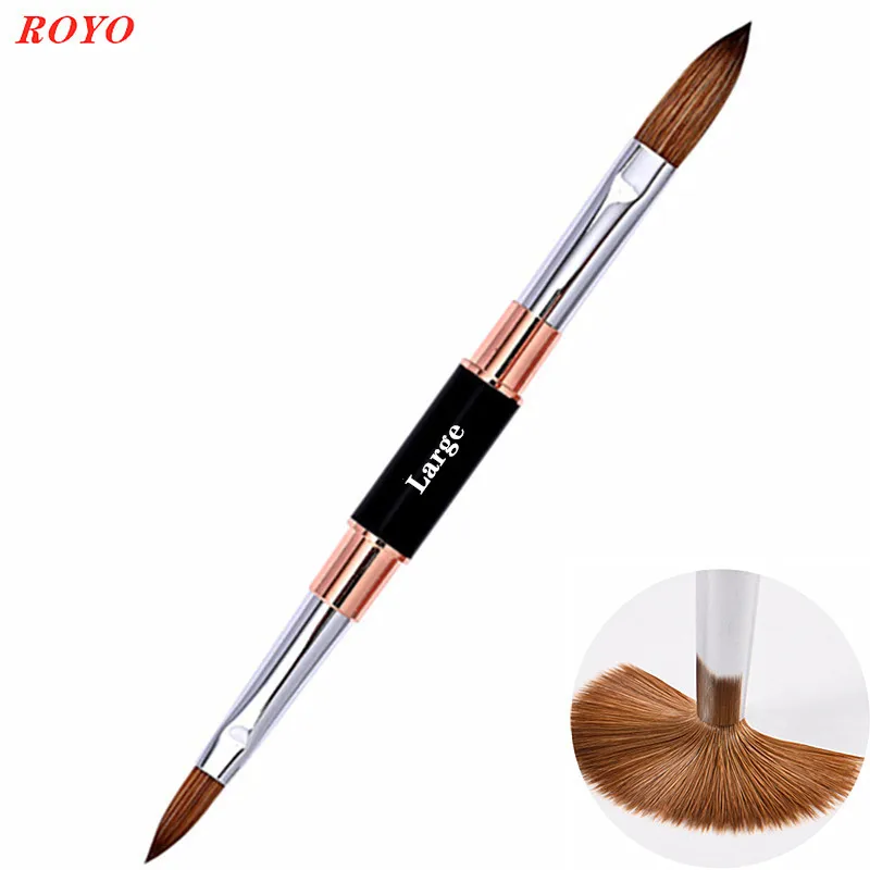 

OEM Large or medium and small Double Head Hot-selling Explosion acrylic Nail Art Carving Embossing Nail Tools 100% kolinsky nail, Customized color