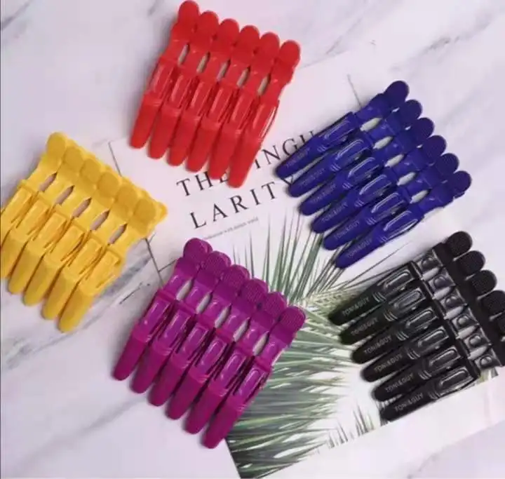 

wholesale factory cheap custom plastic salon alligator hair accessories clip for salon barber use Hot sale products, As shown