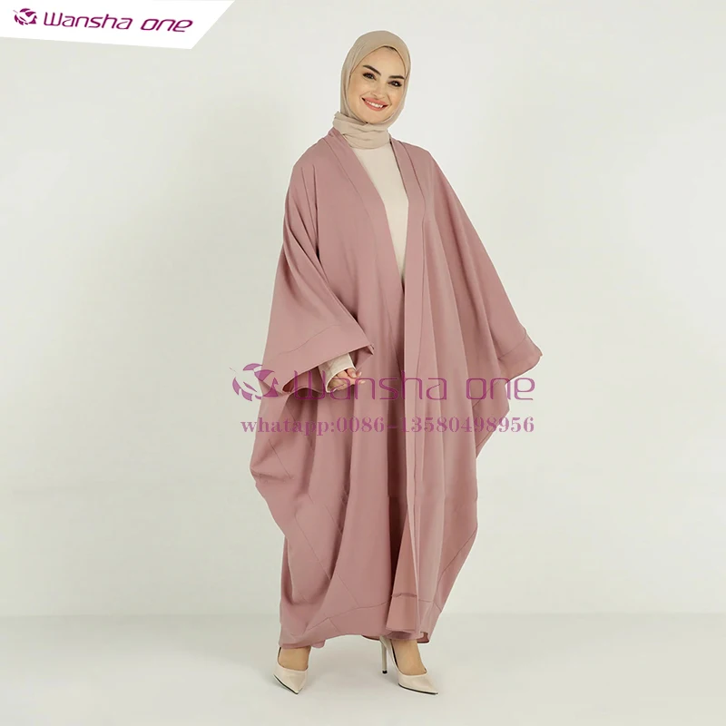 

wholesale suppliers fashion dubai islamic kimono women abaya fabric material silk abaya pour femmes two piece abaya, Picture color