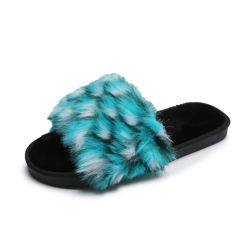

2021 Summer New Fashionable Cheap Sandals Slippers Casual Slippers Shoes Wholesale Color Fur Faux Women Sandals, Red,purple,blue
