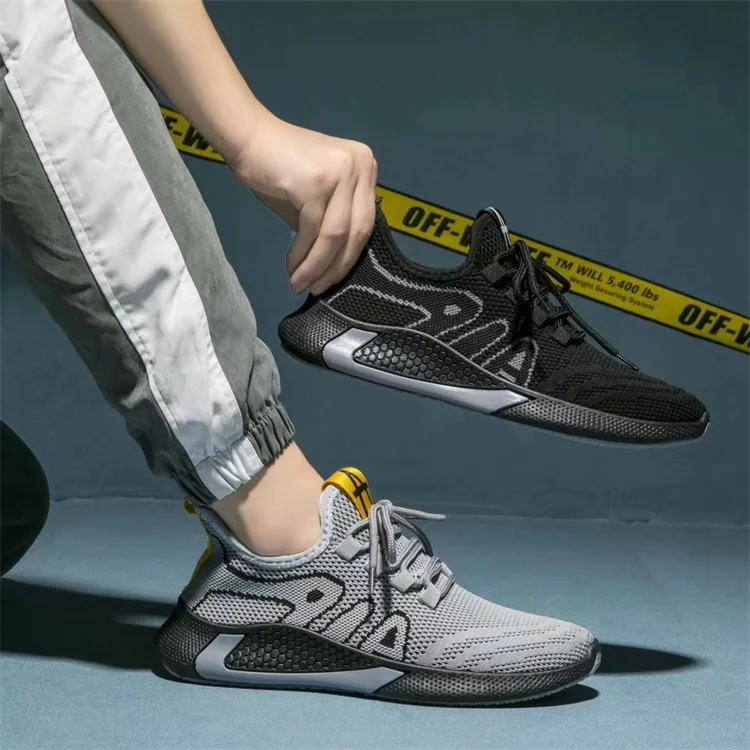 

F-906 comfortable Casual fly knit mesh running sports shoes wholesale sneaker-men 2020