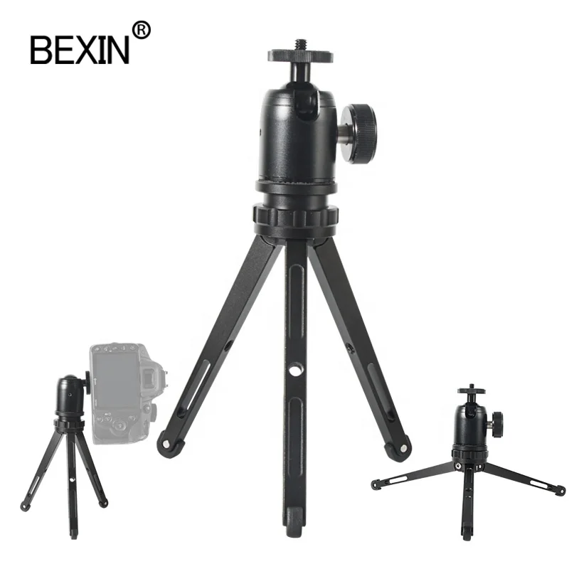 

BEXIN high quality mini tripod with ball head camera tripod stand selfie stick tripod for dslr camera selfie stick, Black