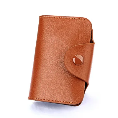 

Simple fashion organ card holder wallet Genuine Leather card bag, As the picture