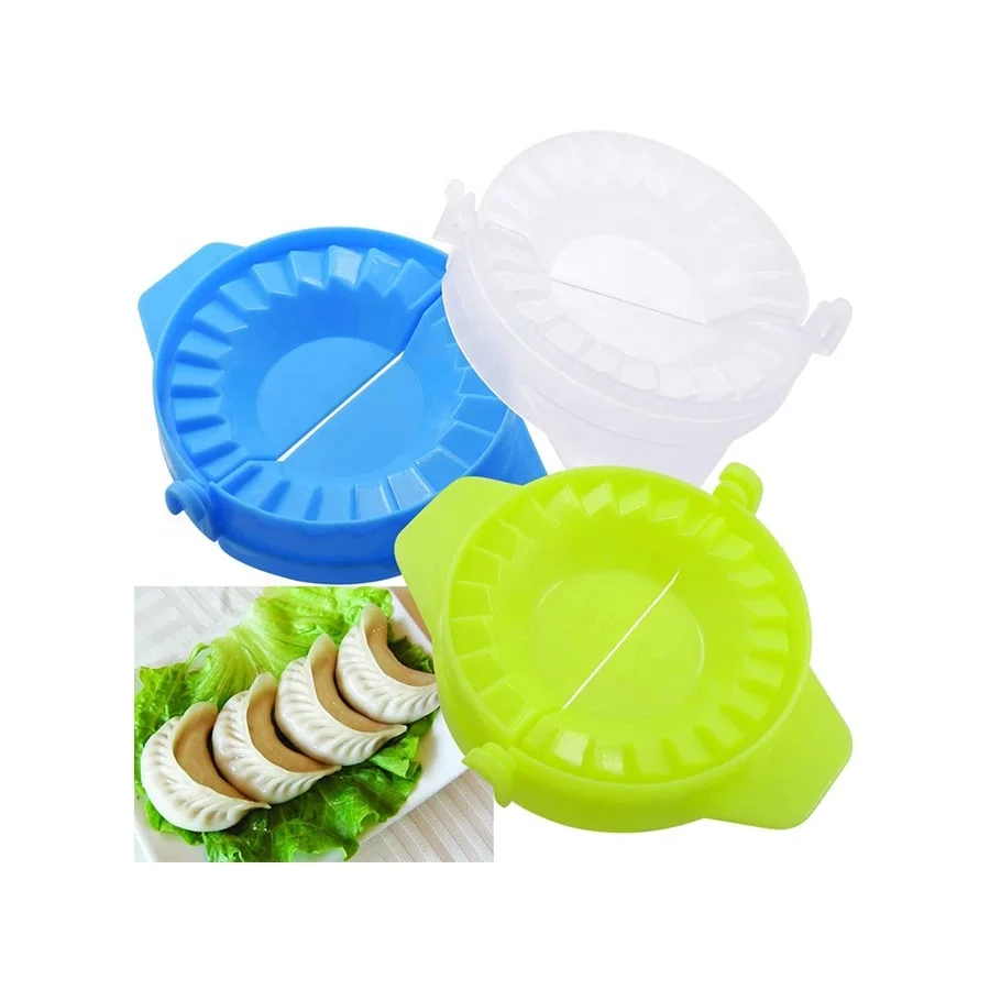 

Plastic Dumpling Mold Pierogi Ravioli Gyoza Empanada Dough Press Mould Maker Plastic kitchen tools, Yellow,blue,transparent