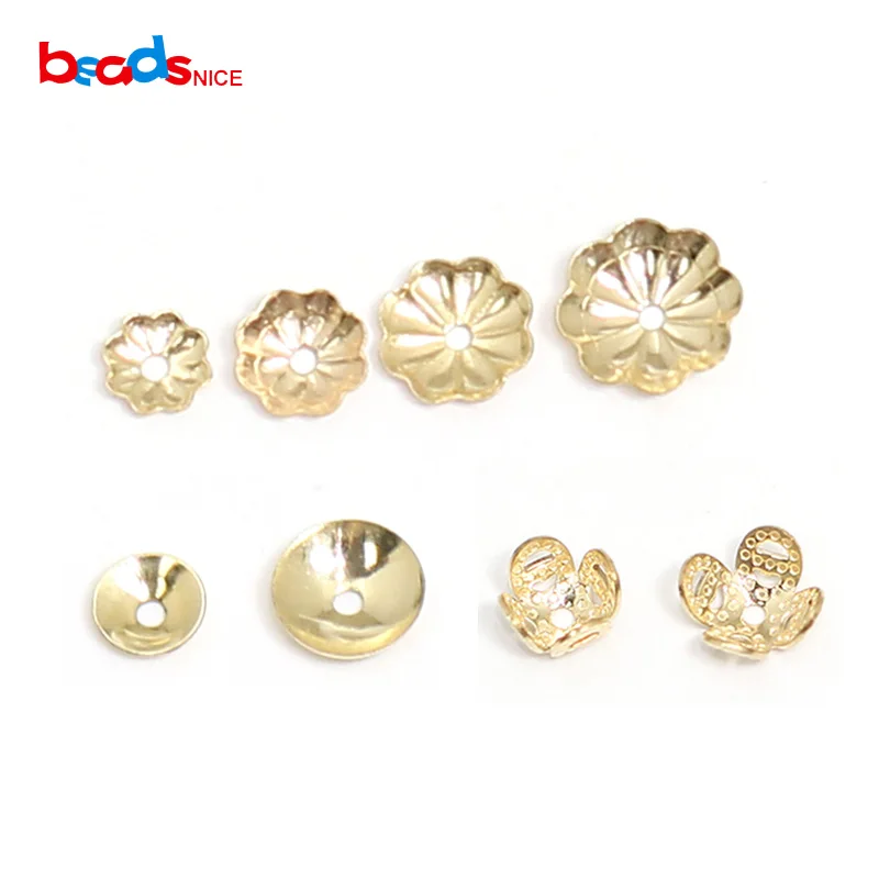 

Beadsnice Gold Filled Flower Bead for Bracelet Necklace Jewelry Making Jewellery Wholesale Supply ID39855