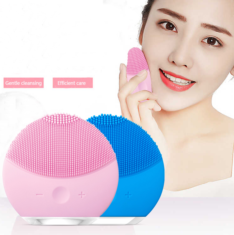 

Beauty equipment personal care best skin care new idea products 2021 deep face cleaning waterproof silicon facial cleanser brush, Pink/yellow/black/blue/rose red