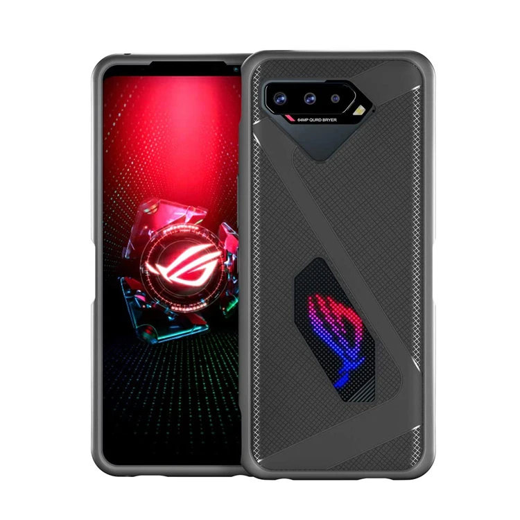 

For Asus Rog Phone 5 Case,HOCAYU Heat Dissipation Soft Tpu Protective Case Back Cover For Asus Rog Phone 5 Ultimate 2021, Black,blue,gray