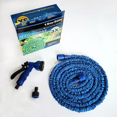 

2020 Hot Retractable Magic Flexible Car Plastic Hoses Pipe Spray Gun Expandable Watering Garden Hose Expandable Water Hose, Green,blue