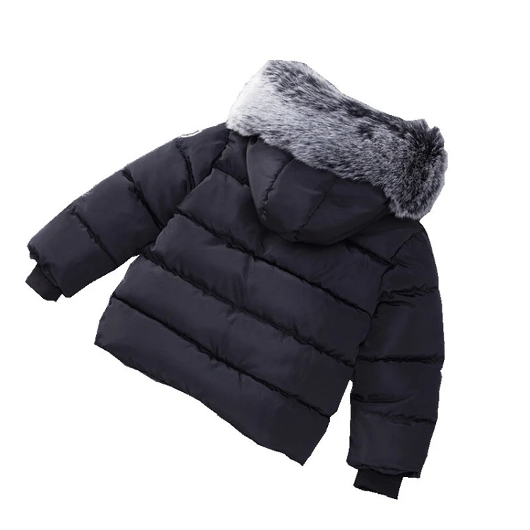 

M1406 Winter Boy Girls Fur Collar Coat Outerwear Children's Down Jacket