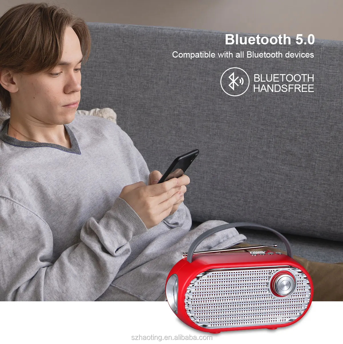 IS-X16 portable mini speaker with fm radio wireless solar player with LED Lamp Emergency Mini speakers audio system sound - ANKUX.COM
