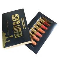 

Beauty Glazed 6Pcs/Set Mini Birthday Edition Matte Liquid Lipstick Lip Gloss Kits Long Lasting Cosmetics