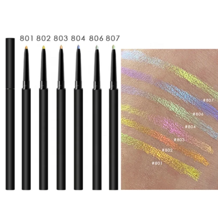 

Create Your Own Makeup Brand Duochrome Eye Liner Waterproof Eyeliner Pencil Retractable Private Label Colour Eyeliner