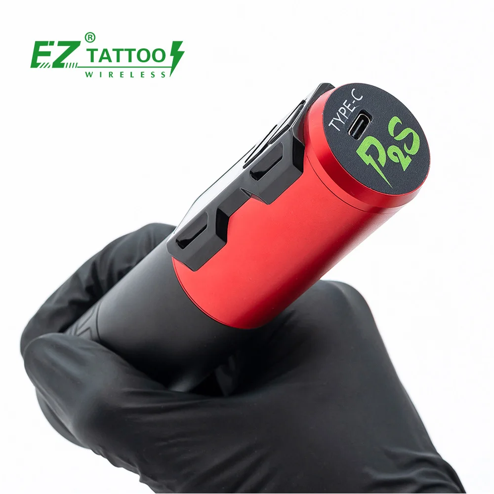 

EZ Tattoo P2S 3.5mm stroke Red Machine Wireless Pen Tattoo Gun for Permanent Makeup Tattooing