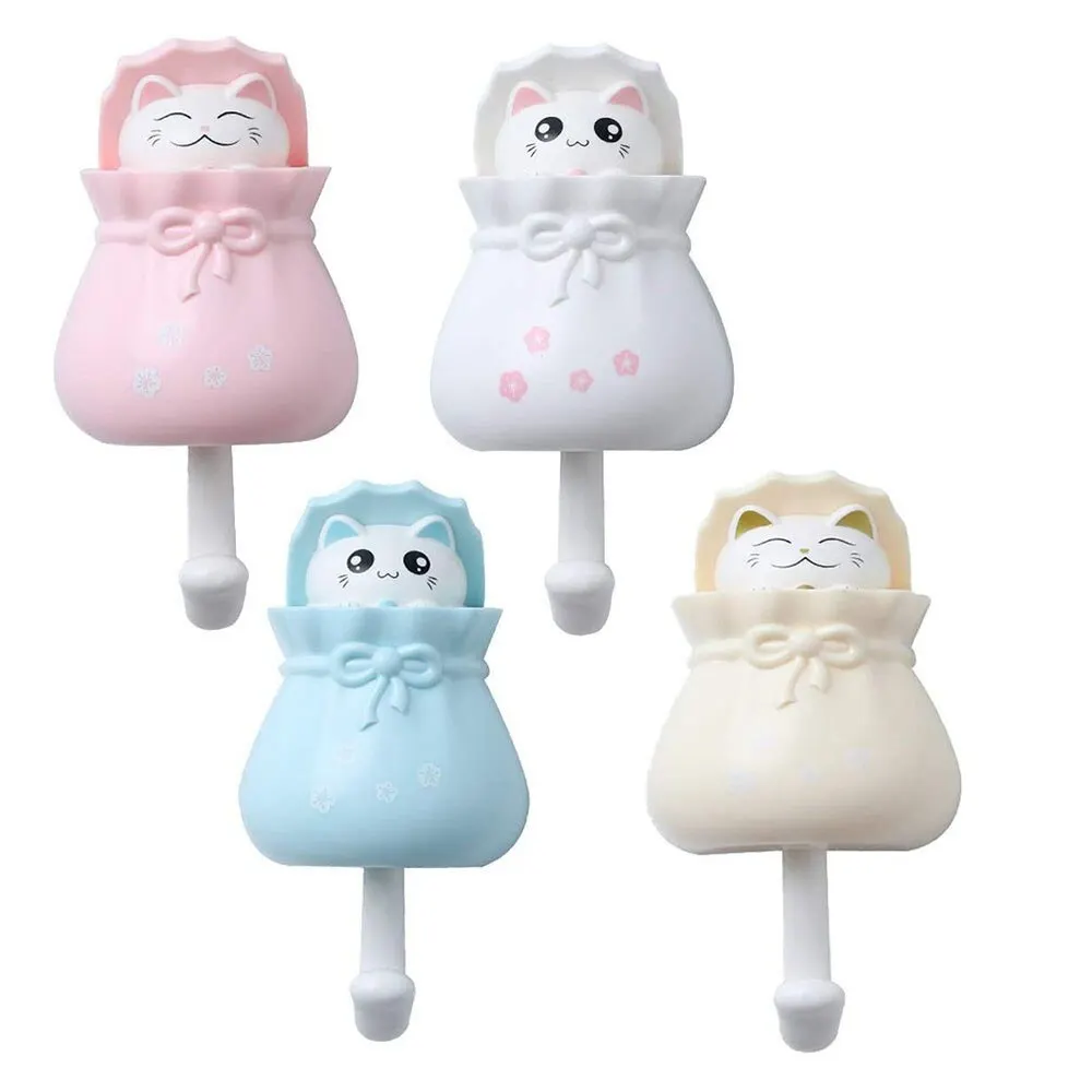 

Creative cute hanger Cartoon cat coat hanger Sticky hook Love door hook Classification hook Coat hanger