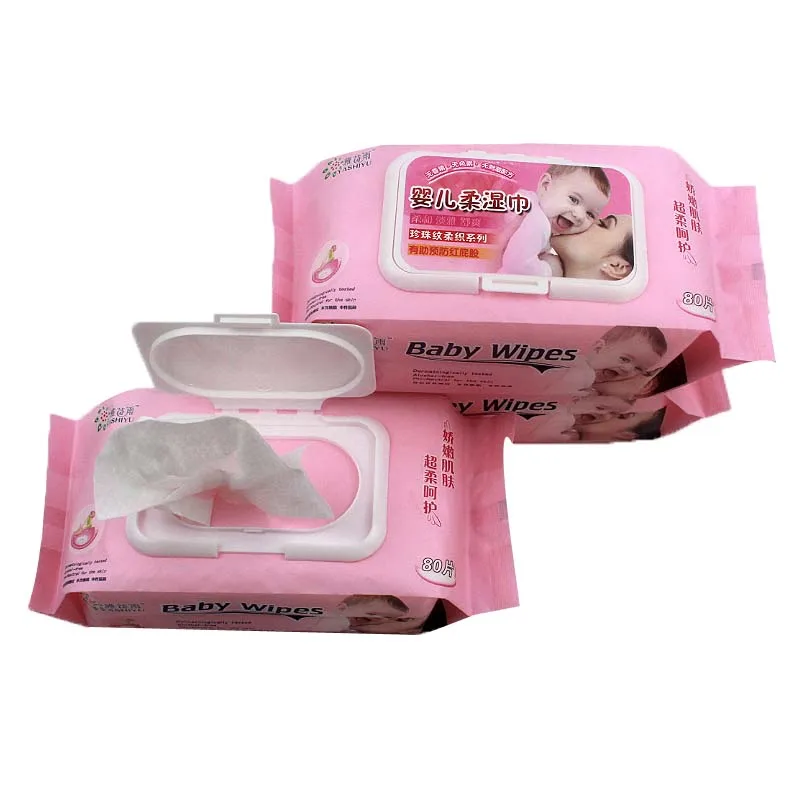 

Yashiyu china factory wholesale customized size and perfume 80 pcs baby wipes