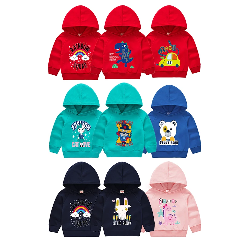 

Custom Cartoon Printed Sport Wear Long Sleeve Little Children Boy Hoodie Pullover Tops, As pictures