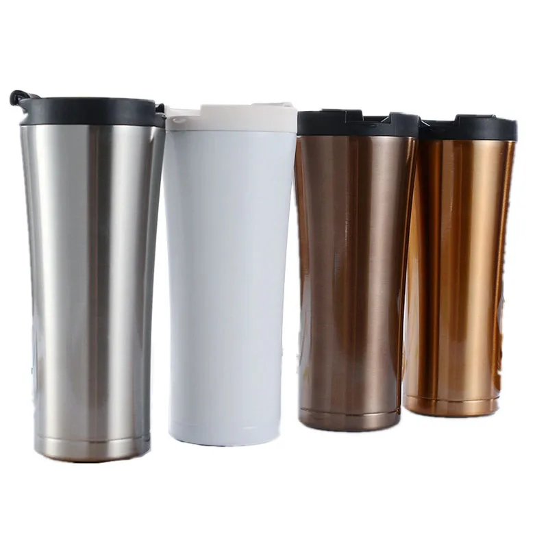 

500ML Travel coffee Mug portable Coffee Cup ,Office Thermos Stainless Steel thermos coffee mug, White ,black, gold