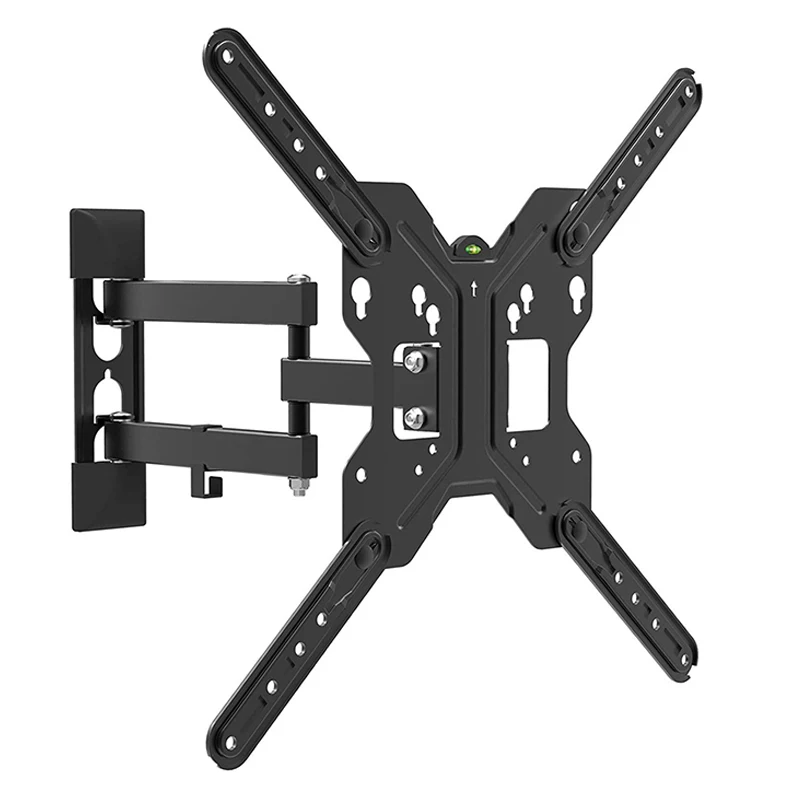 
Flat metal bracket with  / 15 degrees tilt, tv metal shelf wall mount support 180 degrees swivel, Single arm easy to install 