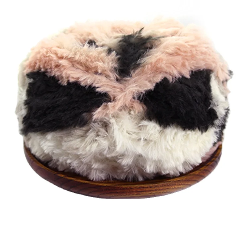 100% Polyester Animal Fur Hand Knitting Yarn 2 New Fashion Fancy Polyester Scarf Hat Blended Faux Fur Yarn Soft Feather