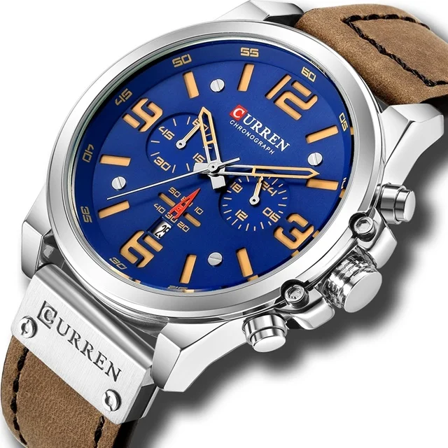 

Top Brand Luxury CURREN 8314 Fashion Leather Quartz Men Watches Casual Date Chronograph Male Wrist Watches Clock Montre Homme