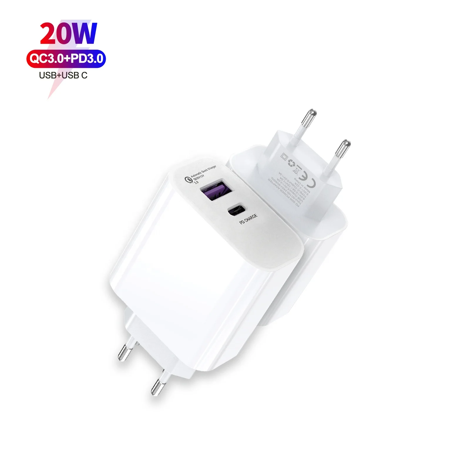 

Eu/us Plug Fast Wall Charger For Apple Adapter 20w Pd Charger Type C