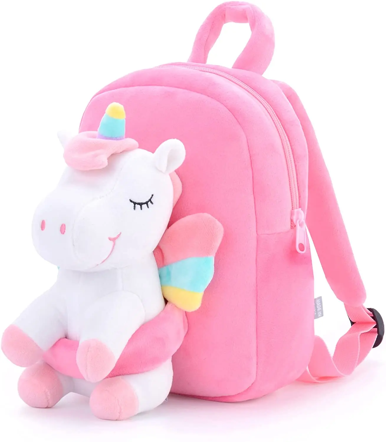 

Unicorn Backpack for Girls Kids Backpack Plush Unicorn Toy Gifts for Kids Baby Napkins Snack Books Bag, Customized color