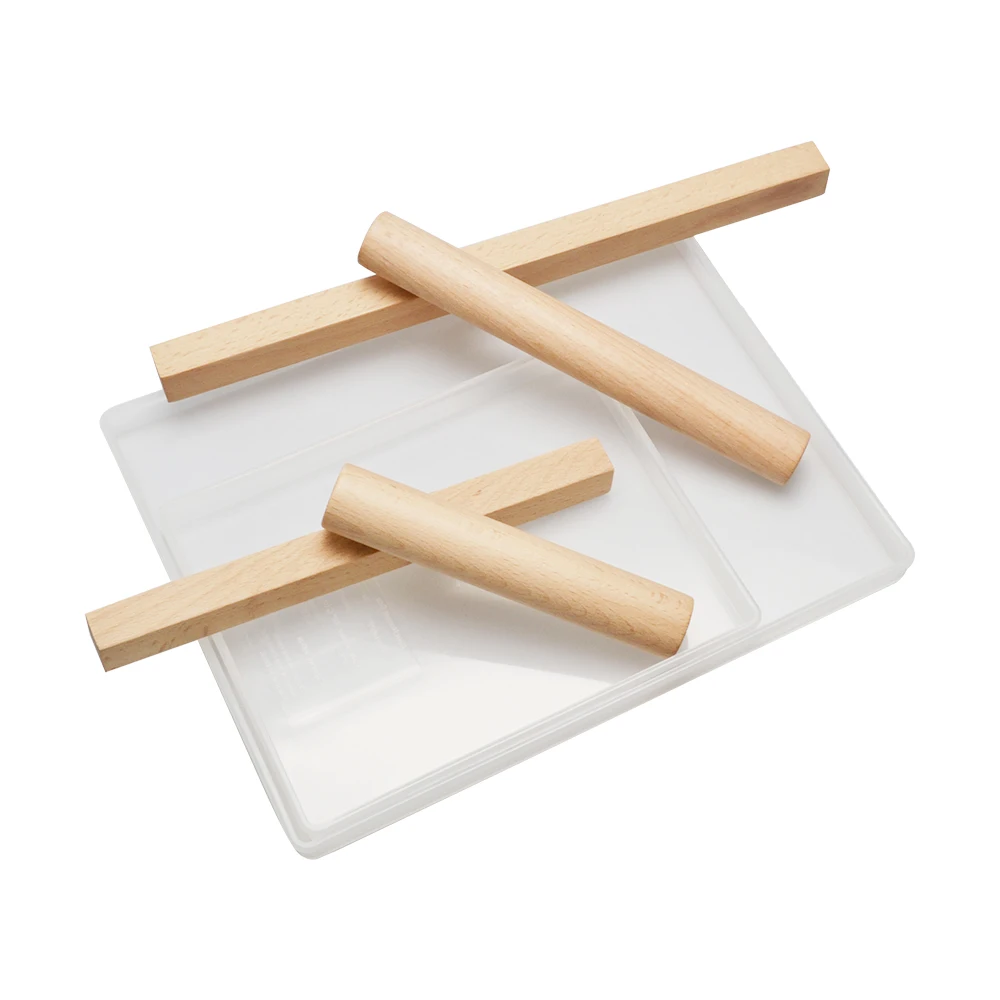 

Bake Tools Chocolate Candy Tools Non-stick Wooden Cutting Rolling Pin Diy Nougat Mold Tray Set