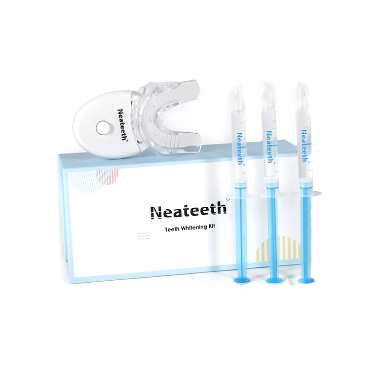 

Best Selling Non Peroxide Gel Syringe Modren Design Battery Powered Blue Light Teeth Whitening Led Kits Private Logo