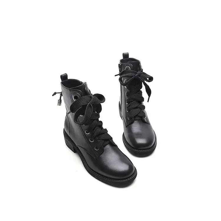 

Best quality promotional genuine leather lace up ladies comfort boots
