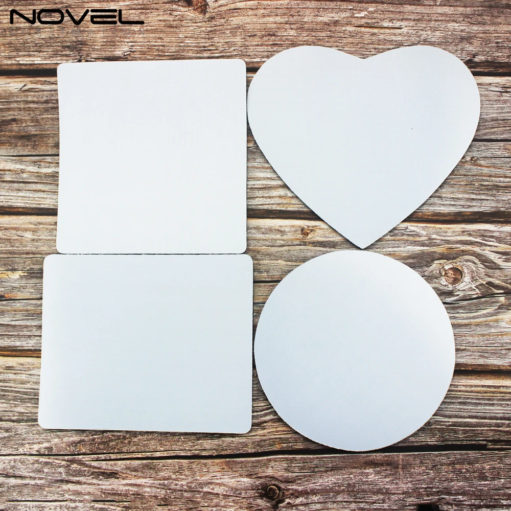 

Different Shape Sublimation Blank Rubber Mouse Mat Custom Mouse Pads, White