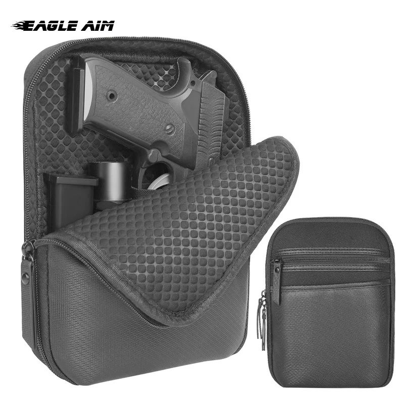 

Hidden Tactical Pistol Bag Holster Pouch Waist Bag Gun Pouch with Belt Loop, Black
