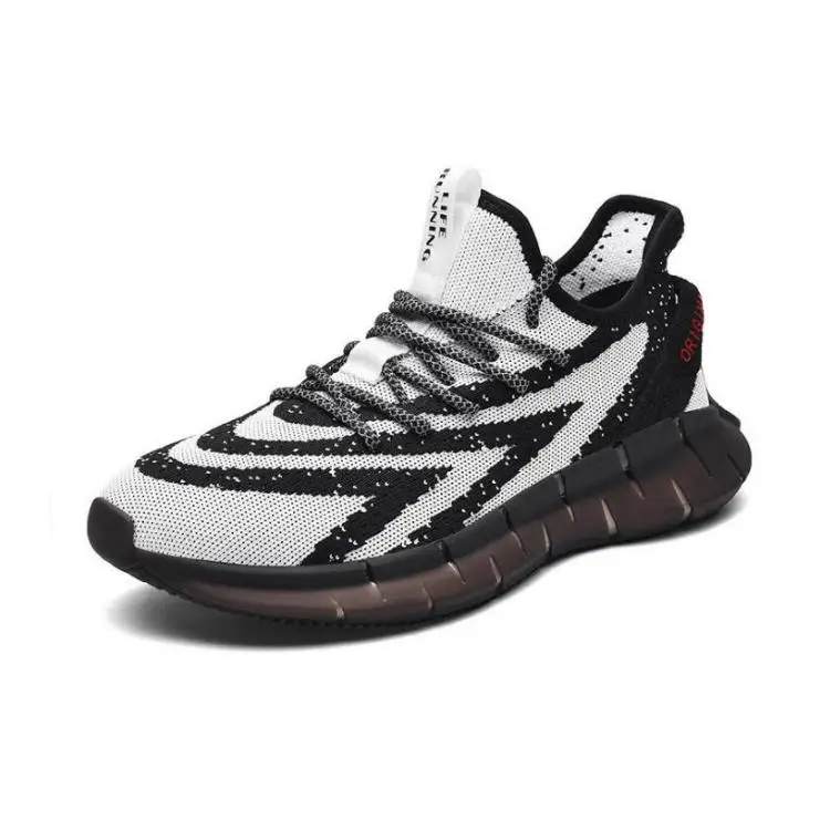 

China Factory yeezy shoes men fashion sport sneakers reflect light casual running shoes E-TPU walking sock shoes