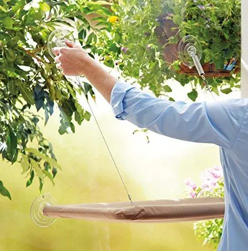 

2021 Wowo Window-Mounted Cat Hammock Bed 50 Pounds