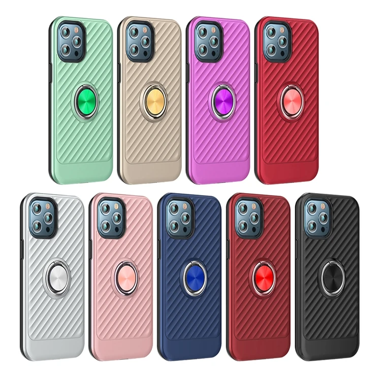 

New 2021 For iphone 12 pro cases Anti-Fall 360 Ring Holder Back Cover kickstand Hybrid Phone Case for iphone xs/max/11/12 max