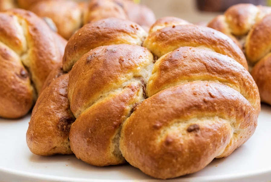 Professional baker demonstrating the twisting technique for cinnamon babka swirl pattern with properly rolled dough and cinnamon filling