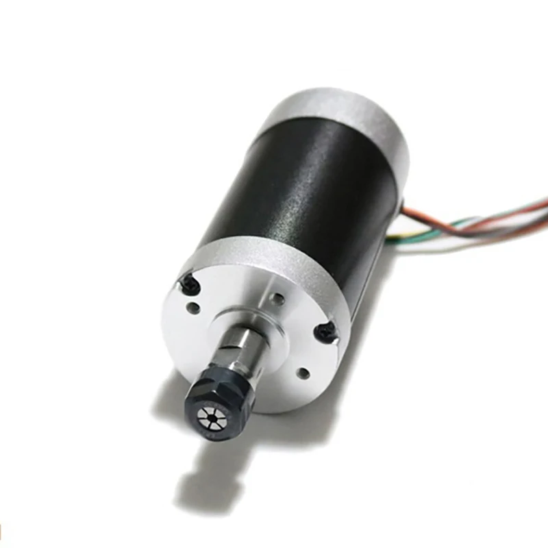 thumbnail interactive-video image 1 of 48V 500W Brushless Spindle Motor – ER11 Collet, 12000RPM, Air Cooled For CNC 1 of 2